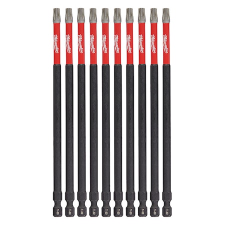 Milwaukee Tool 6 in. TORX T30 SHOCKWAVE Impact Duty Power Bit (10 pk) 48-32-4248