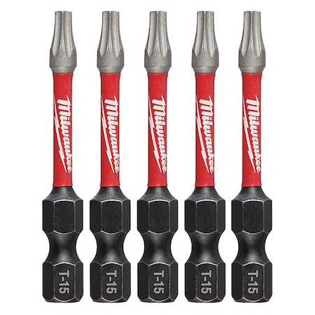 Milwaukee Tool 2 in. TORX T15 SHOCKWAVE Impact Duty Power Bit (5 pk) 48-32-4683