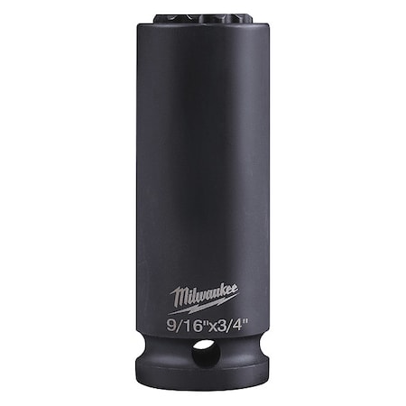 Milwaukee Tool SHOCKWAVE Lineman's 12 Point 9/16 in. and 3/4 in. 2-in-1 Socket 49-66-5121