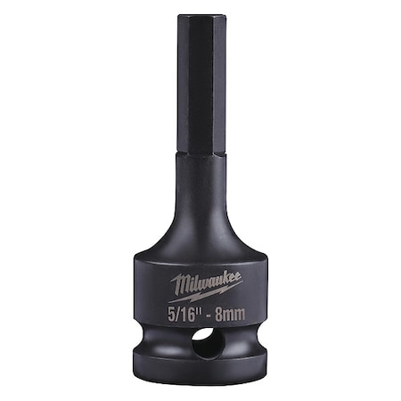 Milwaukee Tool SHOCKWAVE Lineman's 1/2 in. Drive 5/16 in. - 8mm Hex Bit Socket 49-66-5141