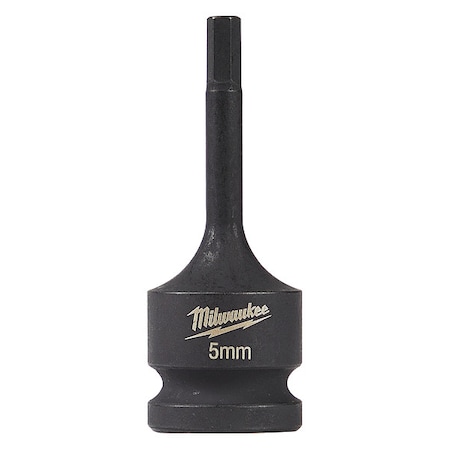 Milwaukee Tool SHOCKWAVE Lineman's 1/2 in. Drive 5mm Hex Bit Socket 49-66-5145