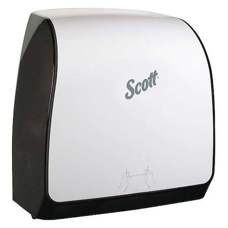 Scott Slimroll Manual Towel Dispenser, White, for Scott Orange Core Towels, 12.65" x 13.02" x 7.18" 47091