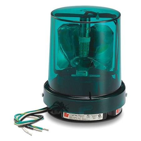 Vitalite Warning Light, Green, LED, 5-1/8" D 121SLED-120G