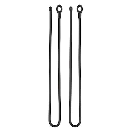 Nite Ize Twist Ties, Rubber, 18"L, 1/2"W, PK2 GLS18-01-2R3