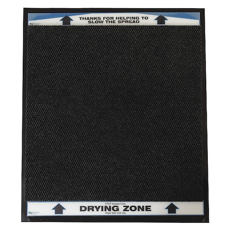 Notrax Replacement Mat for Drying Zone, Vinyl, 2 Ft W x 4 ft L 355SC048BL