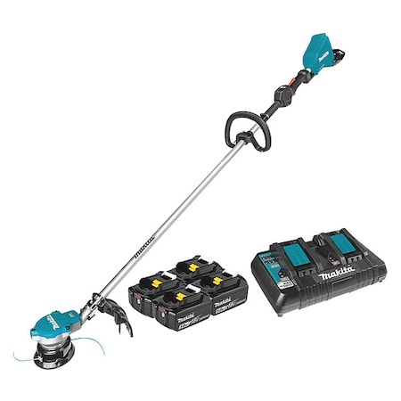 Makita 36V (18V X2) LXT Brushless String Trimmer Kit, 4 Batteries (5.0Ah) XRU15PT1