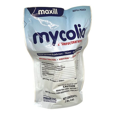 Mycolio Disinfectant Wipe, Bag, Sheet 6" x 7 61191