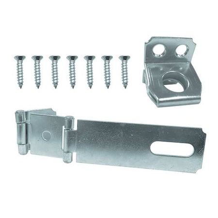 Zoro Select Double-Hinged Safety Hasp, 4-1/2" L 60JJ56