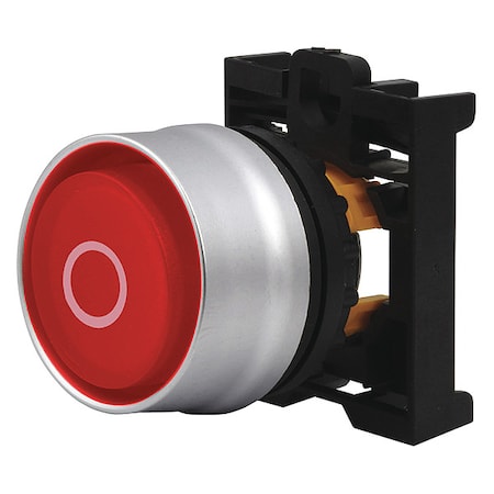 Eaton Extended Push Button, Red, Non-Illum, 22mm M22-DGH-R-X0