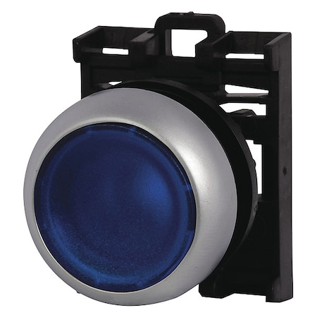 Eaton Ill Mom Pb Sil-bzl Extd Amber, 22.5 mm, Blue M22-DL-B