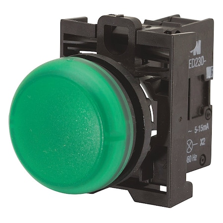 Eaton Indicating Light, Green, 22mm, LED M22-L-G-230G