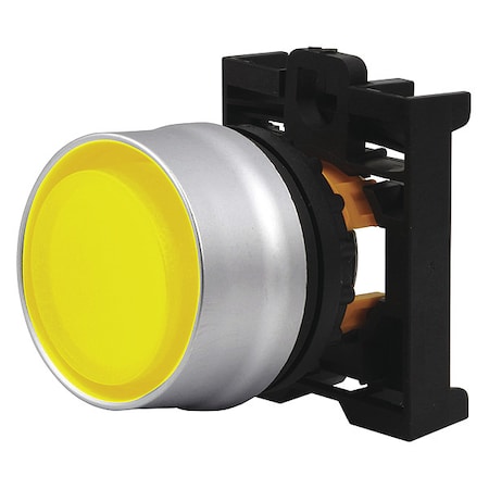 Eaton ExtendedPushButton, Yellow, Non-Illum, 22mm M22-DGH-Y