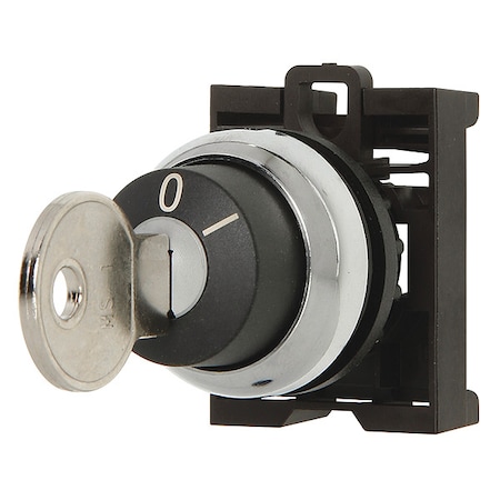 Eaton Keyed Selector Switch, Black, 2 Position, 22mm M22-WRS