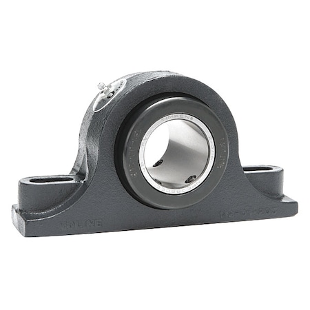MOLINE BEARING Pillow Block Brg, 1 1/2 in Bore, Cast Iron 19321108