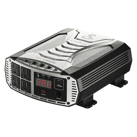 Cobra Power Inverter, Modified Sine Wave, 3,000 W Peak, 1,500 W Continuous, 6 Outlets CPI1500W