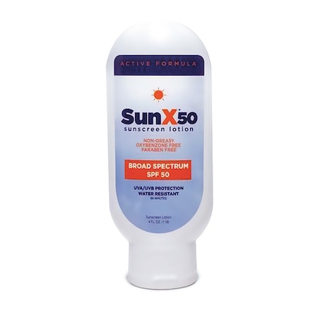 Sunx Sunscreen, 4 oz, Bottle, 50 SPF 18-906G