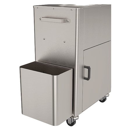 Acorn Controls Trash Receptacle, SS, Silver PS1000-TR