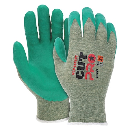 Mcr Safety Coated Gloves, Cut Level A6 , Dipped , Foam Nitrile , Sandy , L 12 PK 9813NFL