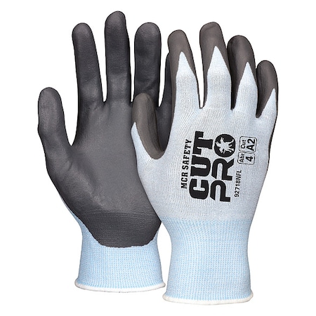 Mcr Safety Coated Gloves, Cut Level A2 , Dipped , Nitrile , Sandy , L 12 PK 92718NFL