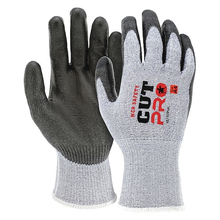 Mcr Safety Coated Gloves, Cut Level A4 , Dipped , Polyurethane , Smooth , L 12 PK 92753PUL