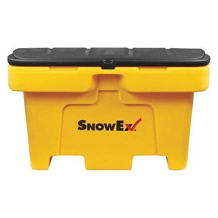 Snowex Yellow Salt Box, Plastic, 6 cu ft Volume Capacity 2FGV7