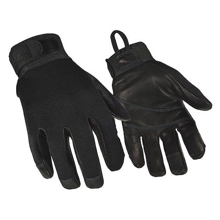 Ringers Gloves Law Enforcement Gloves, Goatskin Leather Palm, 8 1/2 in Length, Hook-and-Loop Cuff, Full Finger 532
