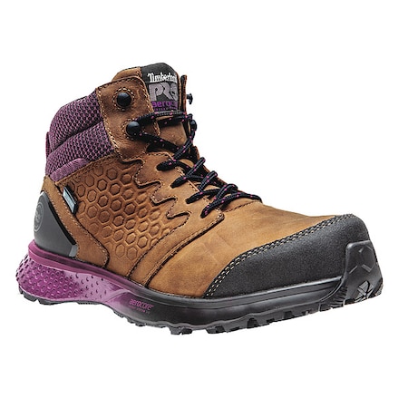 Timberland Pro Women's Composite Toe Hiker Shoe, Brown/Purple, 8, M, TB1A219B TB1A219B214