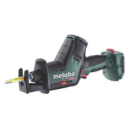 Metabo Reciprocating Saw, 0.625 in L, 18 V DC SSE 18 LTX BL Compact bare