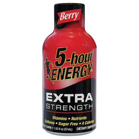 5 Hour Energy Energy Shot, Extr Strngth, Brry, 1.93oz, PK4 701243
