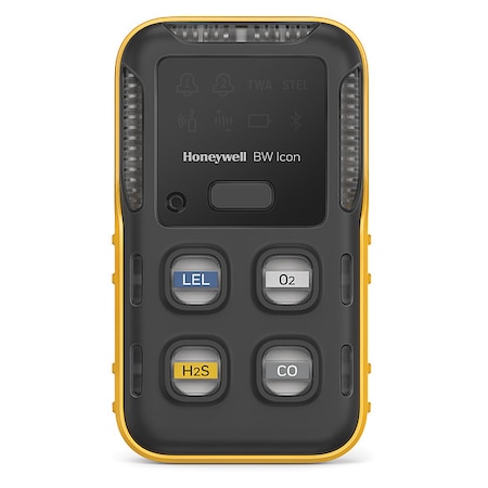 Honeywell BW Icon Multi-Gas Detector, IP66/IP68, Audible, Vibrating, Visual, Illuminated, 2 mo Battery Life ICON-Y-H