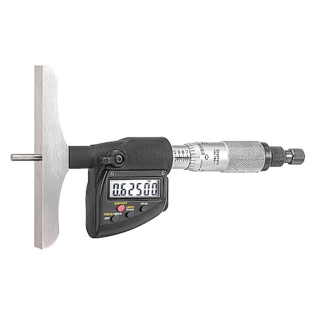 Starrett Electronic Digital Micrometer Depth Gage 749.1BZ-6RL