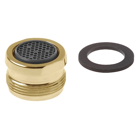 Kohler 1.5 gpm Aerator, 15/16"-27 Thread Size, Chrome, Metal 1103464-BC