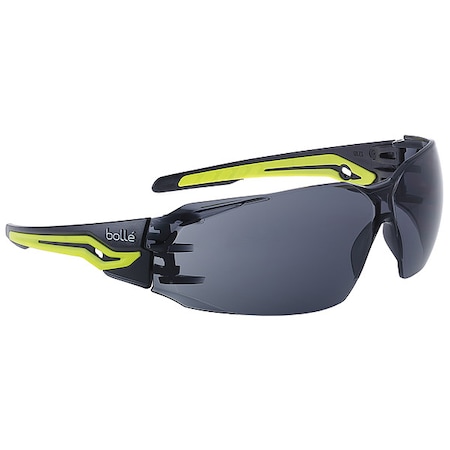 Bolle Safety Silex, Safety Glasses, Anti-Fog, Anti-Static & Anti-Scratch, Gray Lens, Black/Green Frame SILEXPPSF