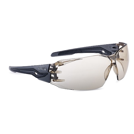 Bolle Safety Silex, Safety Glasses, Anti-Fog, Anti-Static & Anti-Scratch, Amber Lens, Black Frame, Frameless SILEXCSP