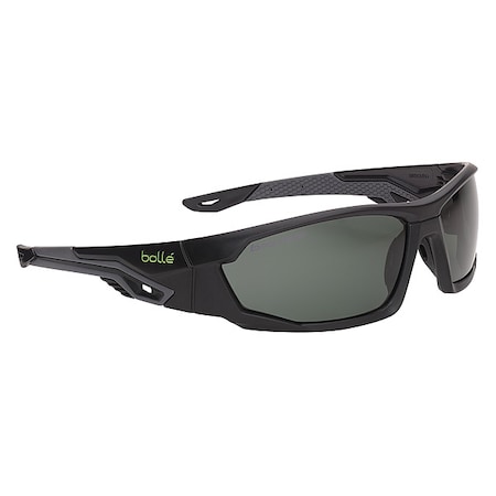 Bolle Safety MERCURO, Safety Glasses, Anti-Fog & Anti-Scratch, Gray Lens, Black Frame, Full-Frame, Polarized MERPOL