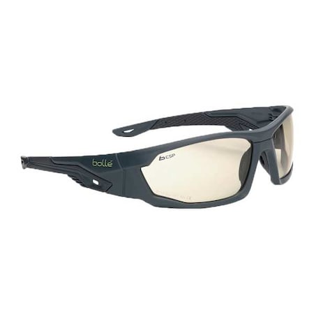 Bolle Safety MERCURO, Safety Glasses, Anti-Fog, Anti-Static & Anti-Scratch, Amber Lens, Black Frame, Full-Frame MERCSP