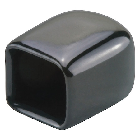 Caplugs Vinyl Rect Cap - Flat End, Black, Vinyl 5000 PK VRF-290X344-8 N724A11A