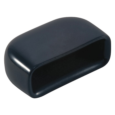 Caplugs Vinyl Rect Cap - Flat End, Black, Vinyl 3000 PK VRF-235X795-8 N553A11A