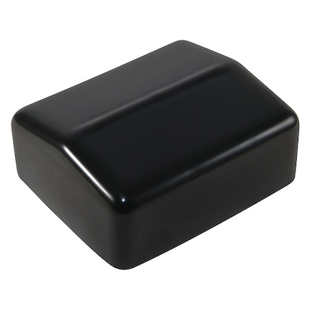 Caplugs Vinyl Rect Cap - Flat End, Black, Vinyl 50 PK VRF-2500X3000-16 99196020