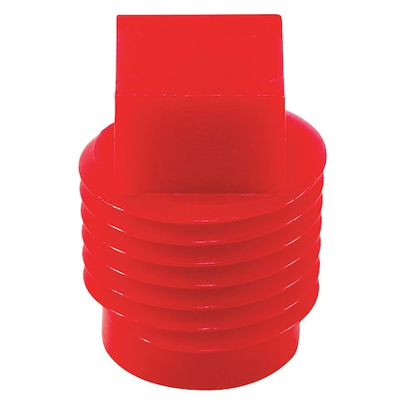 Caplugs Threaded Plug, Red, HDPE 1000 PK P-38 99191152