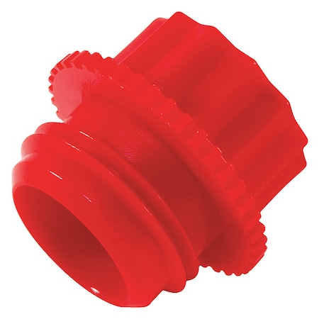 Caplugs Threaded Plug, Red, HDPE 500 PK P-38B 99191153