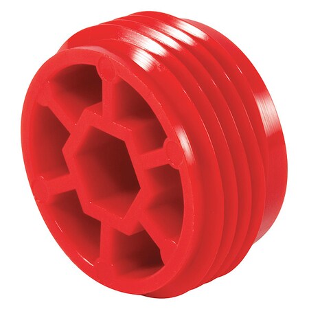 Caplugs Threaded Plug, Red, HDPE 500 PK P-68VH 99191160