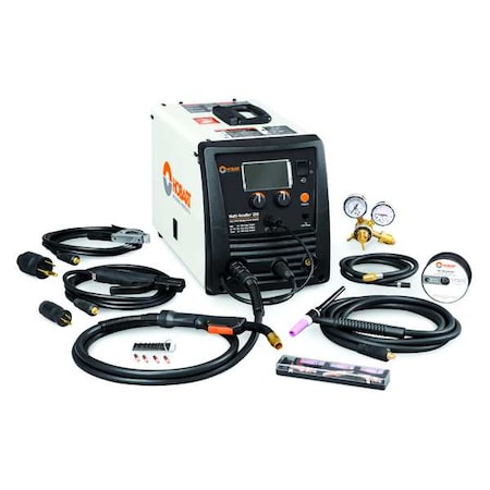 Hobart Welding Products Multiprocess Welder, Multi-Handler 200, Phase Single-Phase , 110/115/120V AC, 220/230/240V AC 500578