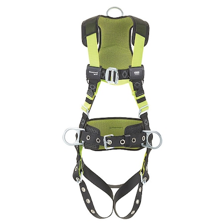 Honeywell Miller H500 Fall Protection Harness, 2XL, 420 lb, Mating Chest/ Tongue Leg Straps, Back, Hips D-Ring H5CC311023