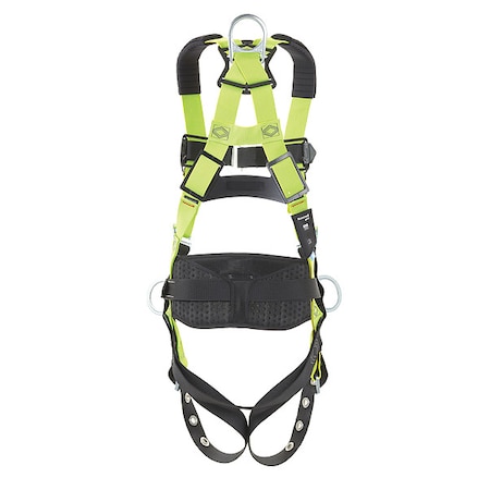 Honeywell Miller H500 Fall Protection Harness, 2XL, 420 lb, Quick-Connect Chest/ Quick-Connect Leg Straps H5CS221023