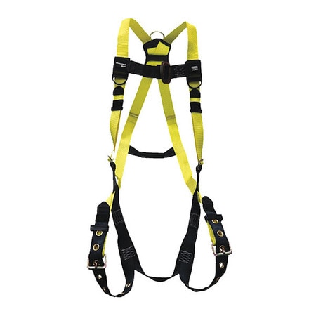 HONEYWELL MILLER Fall Protection Harness, Vest, H100 Series, 420 lb Capacity, Mating/Tongue Chest/Leg Buckles, L/XL H13110022