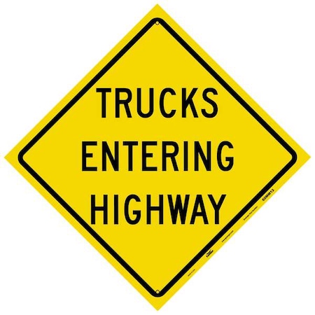 Condor Reflective Aluminum Traffic Sign, 36 in H, 36 in W, Aluminum, Diamond, English, 60MM13 60MM13