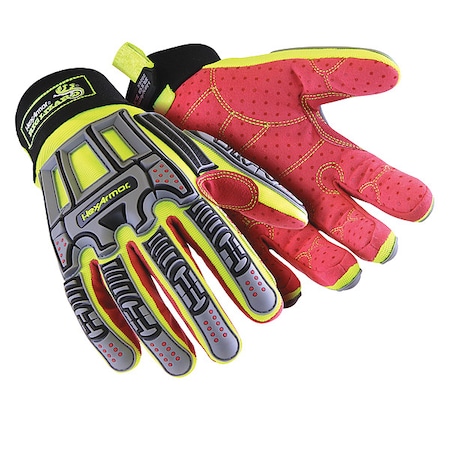 Hexarmor Rig Lizard(R) 2028X Mechanics Gloves, Synthetic Leather Palm, M, High-Visibility Yellow 2028X-M (8)