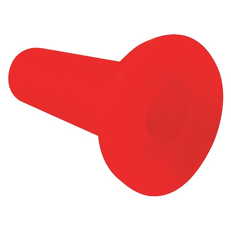 Caplugs Silicone TW Tapered Cap/Plug, Red, Silicone, 5000 PK TS-0 437131HA