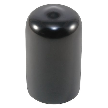 Caplugs Vinyl Cap, 17/32 in Dia, Black, Vinyl 2500 PK VC-406-16 A330A11A